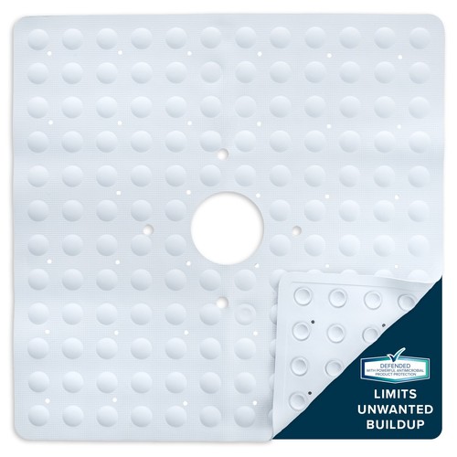 White safety shower mat - safety,