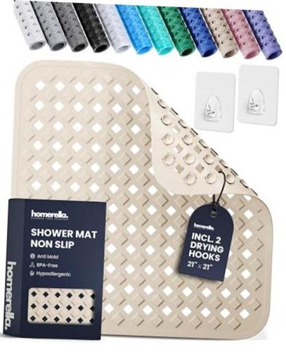 Square shower mat - square, non