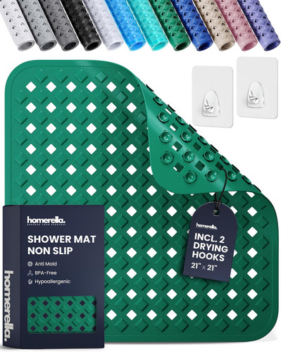 Square shower mat non - square,