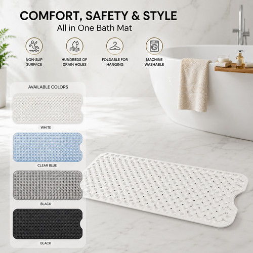 Non slip bathtub mats suction - non,