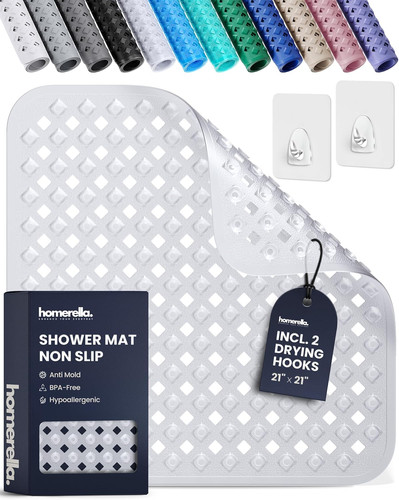 Square shower mat non - shower,